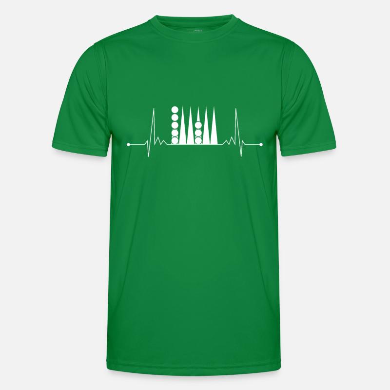 Backgammon Craps Heartbeat Board Game Men's Functional T-Shirt