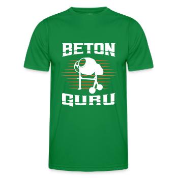 Concrete Guru Craftsman Concrete Mixer Construction Sites - Men's Functional T-Shirt - kelly green - Front - AI Model Male 178 dark (178cm)