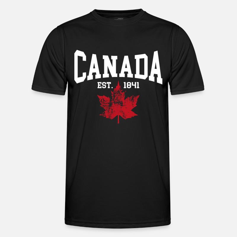 Kanada - Männer Funktions-T-Shirt - Schwarz