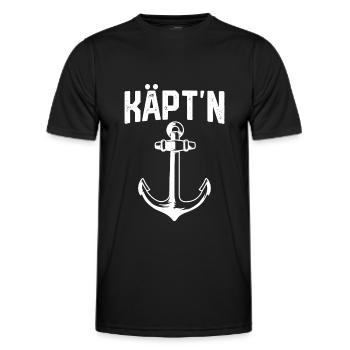 Seefahren Segeln Seemann Kapitän Geschenk - Männer Funktions-T-Shirt - Schwarz - Vorne - AI Model Male 178 dark (178cm)