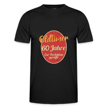 60. Geburtstag Lustiges Geschenk Oldtimer - Männer Funktions-T-Shirt - Schwarz - Vorne - AI Model Male 178 dark (178cm)