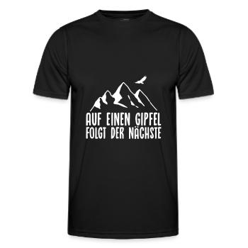 Berge Wandern Bergsport Gipfel Geschenk - Männer Funktions-T-Shirt - Schwarz - Vorne - AI Model Male 178 dark (178cm)