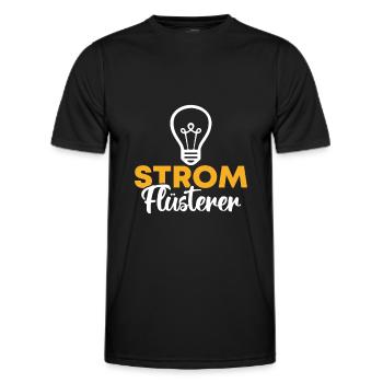 Strom Flüsterer Lustiges Elektriker Geschenk - Männer Funktions-T-Shirt - Schwarz - Vorne - AI Model Male 178 dark (178cm)