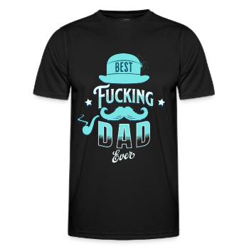 Vintage Best Dad In The World For Dads - Men's Functional T-Shirt - black - Front - AI Model Male 178 dark (178cm)