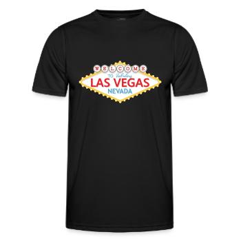 Welcome To Las Vegas Nevada Sign - Men's Functional T-Shirt - black - Front - AI Model Male 178 dark (178cm)