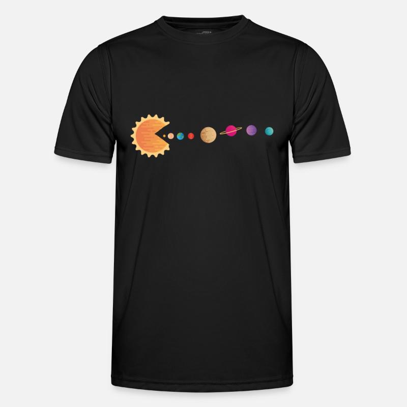 Funny Sun Planets Outer Space Galaxy Solar System - Männer Funktions-T-Shirt - Schwarz