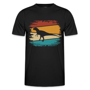 Velociraptor Dino Dinosaurs - Men's Functional T-Shirt - black - Front - AI Model Male 178 dark (178cm)