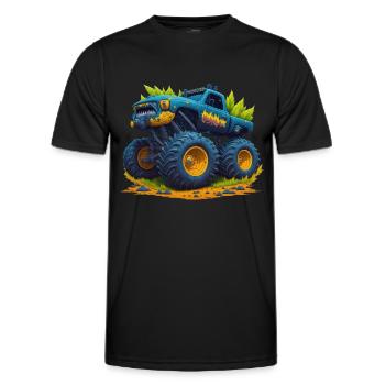 Monstertruck - Männer Funktions-T-Shirt - Schwarz - Vorne - AI Model Male 178 dark (178cm)