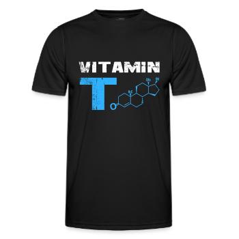 Testosterone Testo Bodybuilding Gym Gym - Men's Functional T-Shirt - black - Front - AI Model Male 178 dark (178cm)