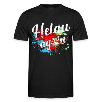 Helau Fasching, Fastnacht - Männer Funktions-T-Shirt - Schwarz - Vorne - AI Model Male 178 dark (178cm)