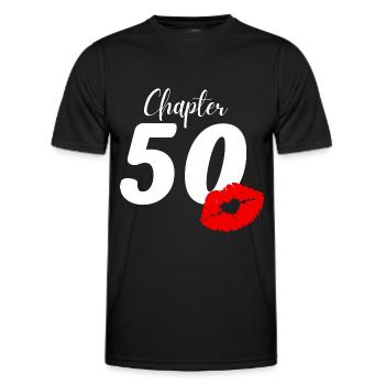 50th birthday - Men's Functional T-Shirt - black - Front - AI Model Male 178 dark (178cm)