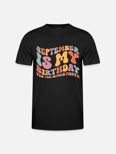 Septembre Anniversaire - T-shirt sport Homme - noir