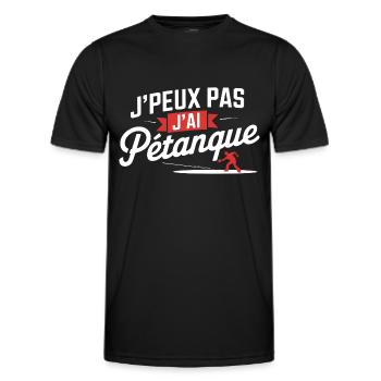 I can't I have petanque - Men's Functional T-Shirt - black - Front - AI Model Male 178 dark (178cm)