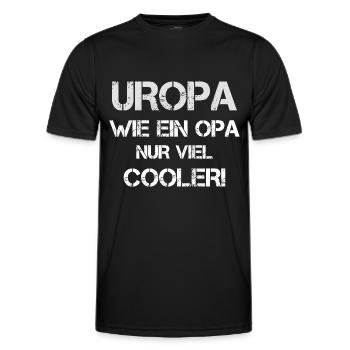 Uropa Geschenk - Männer Funktions-T-Shirt - Schwarz - Vorne - AI Model Male 178 dark (178cm)