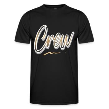 Crew - Männer Funktions-T-Shirt - Schwarz - Vorne - AI Model Male 178 dark (178cm)