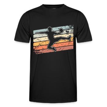 Handball Handballer - Männer Funktions-T-Shirt - Schwarz - Vorne - AI Model Male 178 dark (178cm)