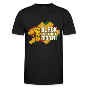 Black History Month Black History - Men's Functional T-Shirt - black - Front - AI Model Male 178 dark (178cm)
