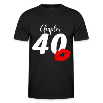 40th birthday - Men's Functional T-Shirt - black - Front - AI Model Male 178 dark (178cm)