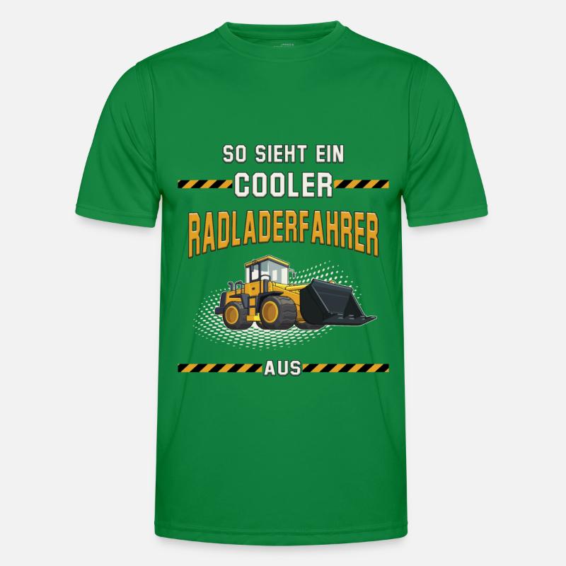Radladerfahrer, Radlader, Baumaschine Männer Funktions-T-Shirt