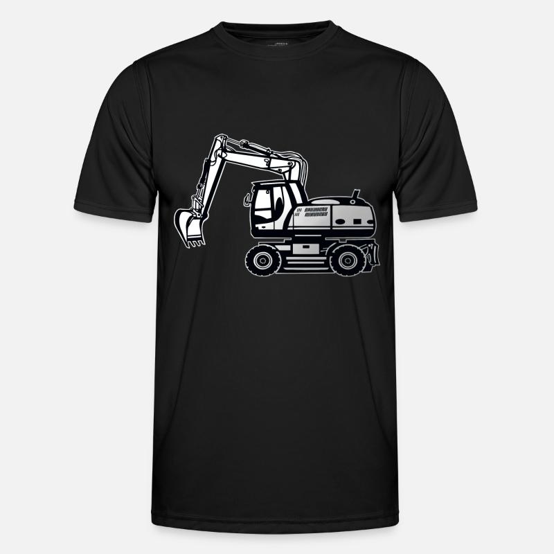 Bagger - Männer Funktions-T-Shirt - Schwarz