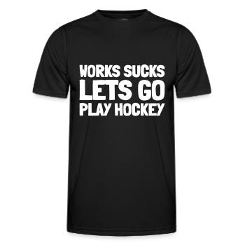Feldhockey - Männer Funktions-T-Shirt - Schwarz - Vorne - AI Model Male 178 dark (178cm)