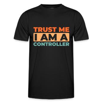 Controller - Men's Functional T-Shirt - black - Front - AI Model Male 178 dark (178cm)