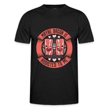 Bacon Bacon Petit déjeuner - T-shirt sport Homme - noir - Devant - AI Model Male 178 dark (178cm)