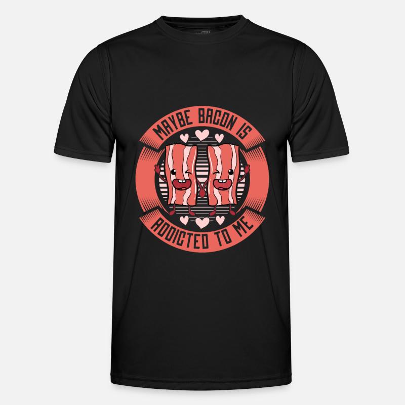 Bacon Speck Frühstück - Männer Funktions-T-Shirt - Schwarz