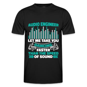 Tontechniker Sound Audio Engineer - Men's Functional T-Shirt - black - Front - AI Model Male 178 dark (178cm)