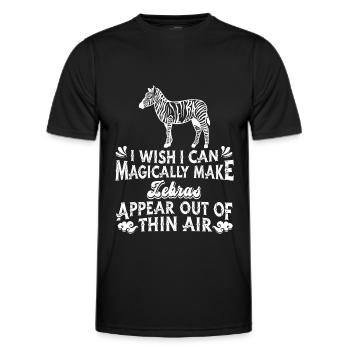 Zebra - Männer Funktions-T-Shirt - Schwarz - Vorne - AI Model Male 178 dark (178cm)