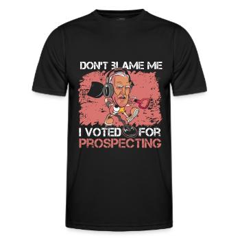 Prospecteur - T-shirt sport Homme - noir - Devant - AI Model Male 178 dark (178cm)