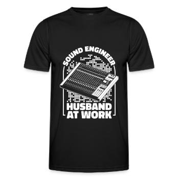 Tontechniker Sound Audio Engineer - Männer Funktions-T-Shirt - Schwarz - Vorne - AI Model Male 178 dark (178cm)