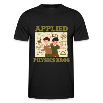 Physicien physicien - T-shirt sport Homme - noir - Devant - AI Model Male 178 dark (178cm)