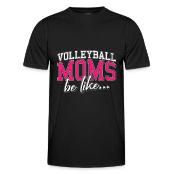 Volleyball Beachvolleyball - Männer Funktions-T-Shirt - Schwarz - Vorne - AI Model Male 178 dark (178cm)
