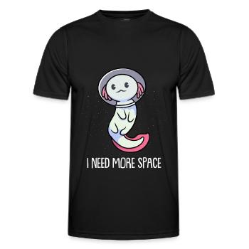 Axolotl Salamander - Männer Funktions-T-Shirt - Schwarz - Vorne - AI Model Male 178 dark (178cm)