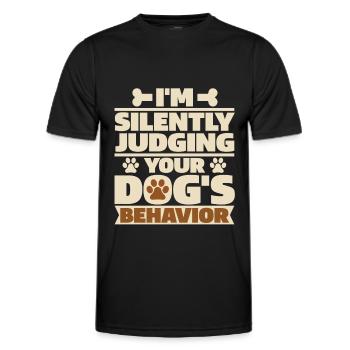 Dresseur de chiens Dresseur de chiens - T-shirt sport Homme - noir - Devant - AI Model Male 178 dark (178cm)