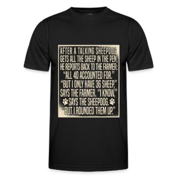 Hundetrainer Hundetrainer - Männer Funktions-T-Shirt - Schwarz - Vorne - AI Model Male 178 dark (178cm)