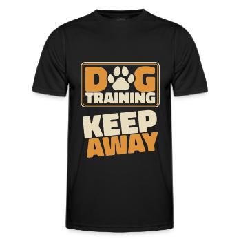Hundetrainer Hundetrainer - Männer Funktions-T-Shirt - Schwarz - Vorne - AI Model Male 178 dark (178cm)
