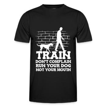 Hundetrainer Hundetrainer - Männer Funktions-T-Shirt - Schwarz - Vorne - AI Model Male 178 dark (178cm)