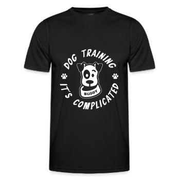 Hundetrainer Hundetrainer - Männer Funktions-T-Shirt - Schwarz - Vorne - AI Model Male 178 dark (178cm)
