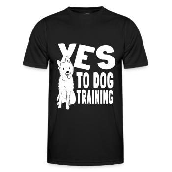 Hundetrainer Hundetrainer - Männer Funktions-T-Shirt - Schwarz - Vorne - AI Model Male 178 dark (178cm)