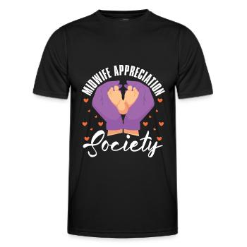 Hebamme Zukünftige Hebamme - Männer Funktions-T-Shirt - Schwarz - Vorne - AI Model Male 178 dark (178cm)