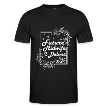 Hebamme Zukünftige Hebamme - Männer Funktions-T-Shirt - Schwarz - Vorne - AI Model Male 178 dark (178cm)