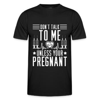Hebamme Ekg Zukünftige Hebamme - Männer Funktions-T-Shirt - Schwarz - Vorne - AI Model Male 178 dark (178cm)