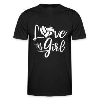 Volleyball Volleyball Coeur Volleyball Mama - T-shirt sport Homme - noir - Devant - AI Model Male 178 dark (178cm)