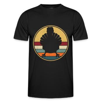 Action de grâce - T-shirt sport Homme - noir - Devant - AI Model Male 178 dark (178cm)