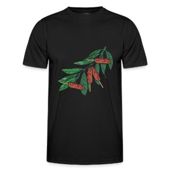 Corn Dog Corndog Zweig - Männer Funktions-T-Shirt - Schwarz - Vorne - AI Model Male 178 dark (178cm)