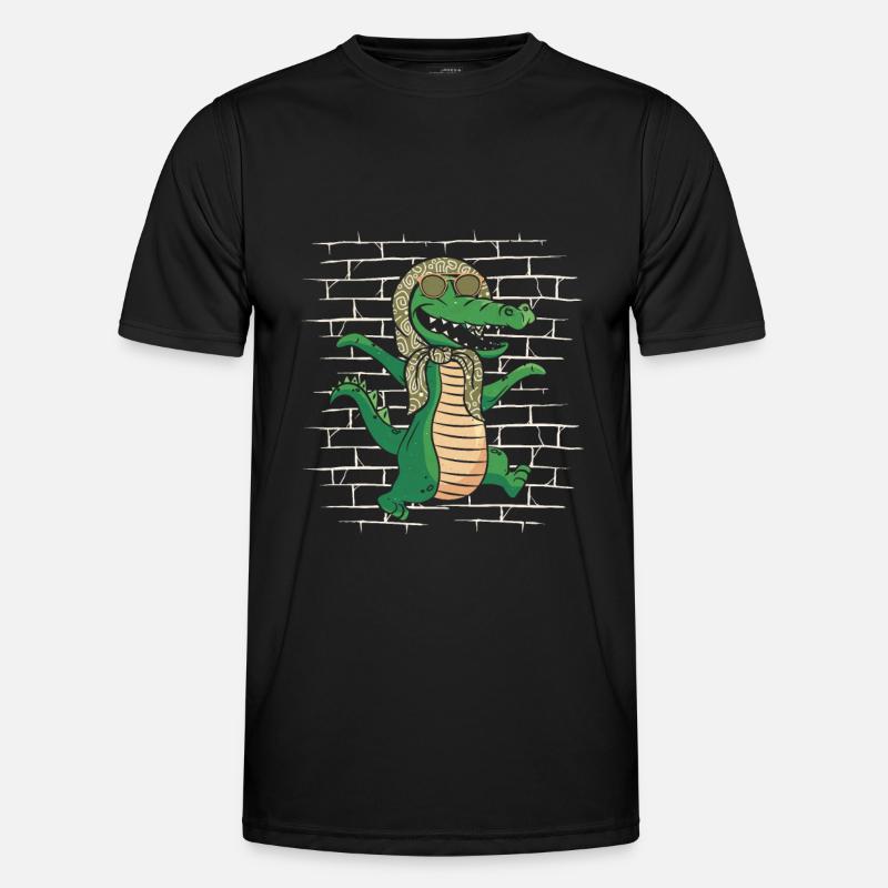 Crocodile Alligator - Men's Functional T-Shirt - black
