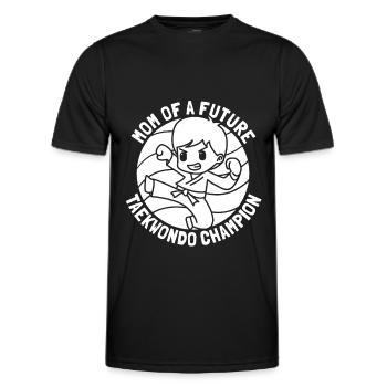 Taekwondo Taekwondo Mama - Männer Funktions-T-Shirt - Schwarz - Vorne - AI Model Male 178 dark (178cm)