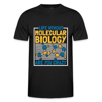 Biology Biologist Lustig Molecular Biologist - Men's Functional T-Shirt - black - Front - AI Model Male 178 dark (178cm)
